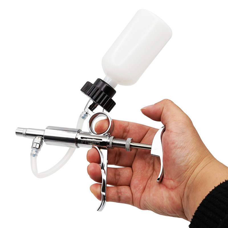 Veterinary Syringe Gun - 0.5-5Ml Continuous Syringe tools Metal Automatic