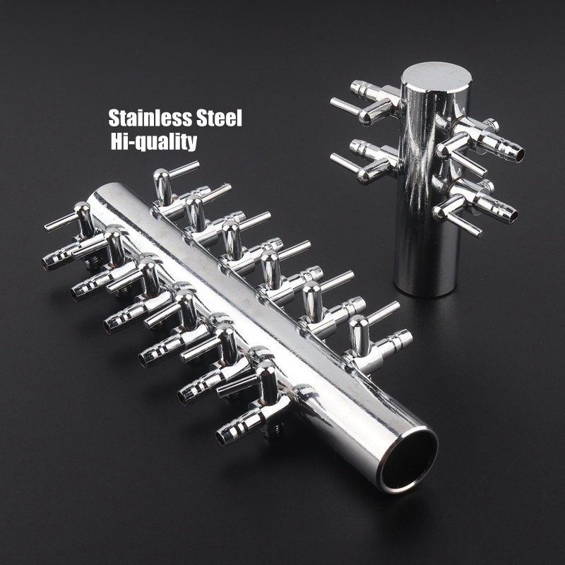 Aquaculture Aerator Pump - 4~12 Ways 19mm-5mm Stainless Steel Air