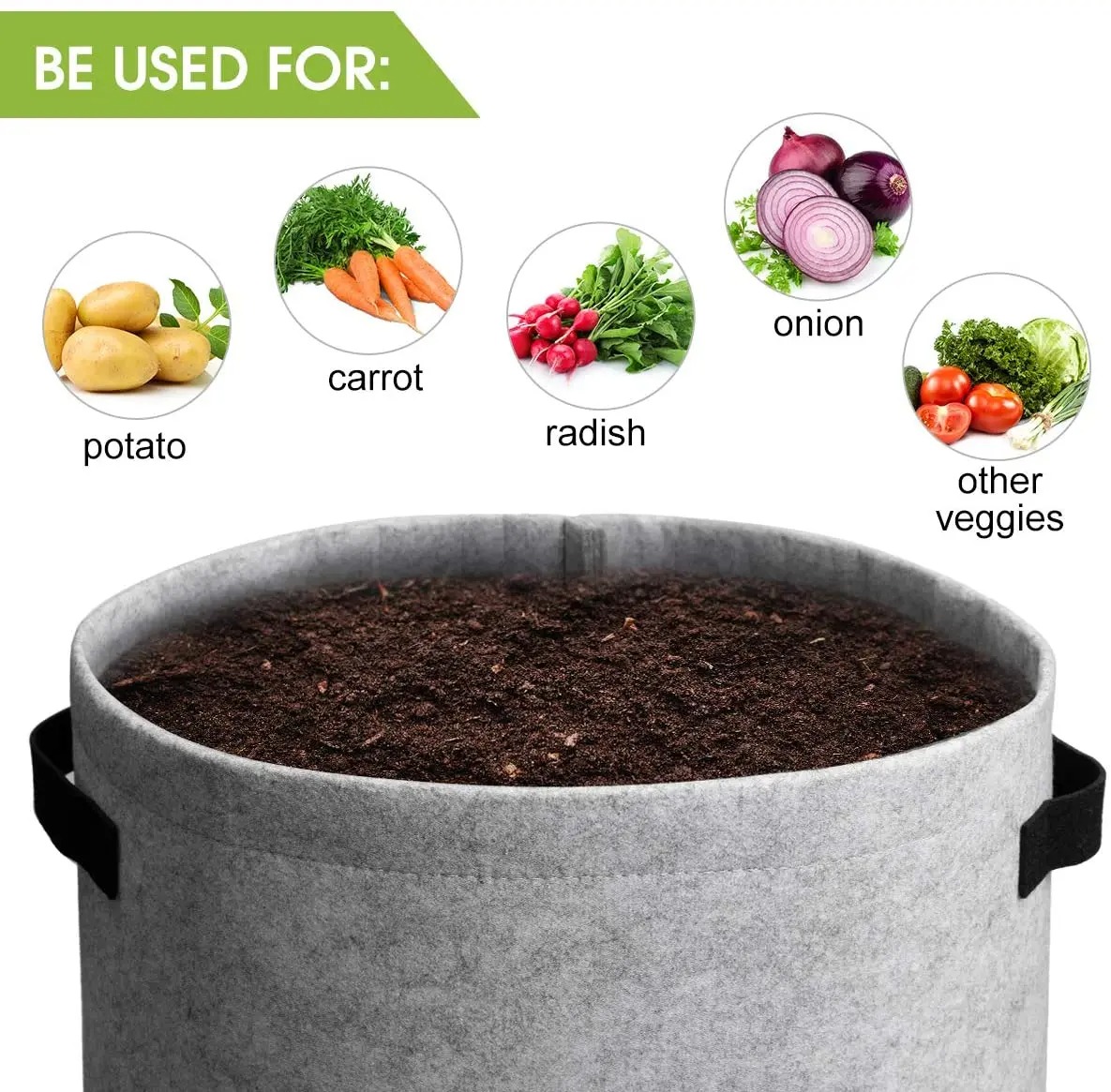 3Styles Felt plant grow bags n - огляд і ціна Agriculture Vertical Farming