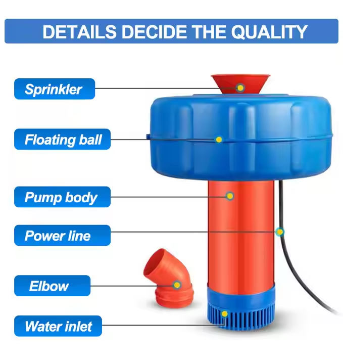 Solar Power Splash Floating Aq - огляд і ціна Aquaculture Aerator Pump