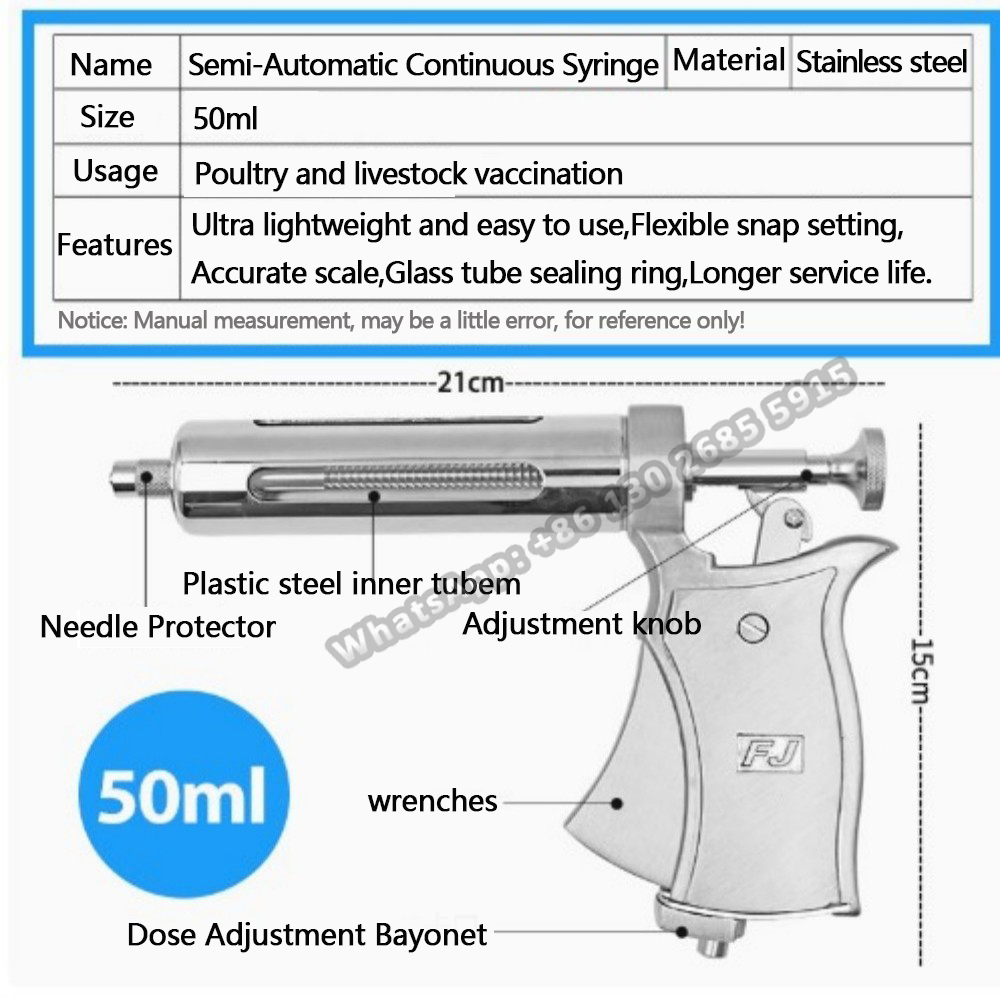 1 Pc Veterinary Animal Continu - огляд і ціна Veterinary Syringe Gun