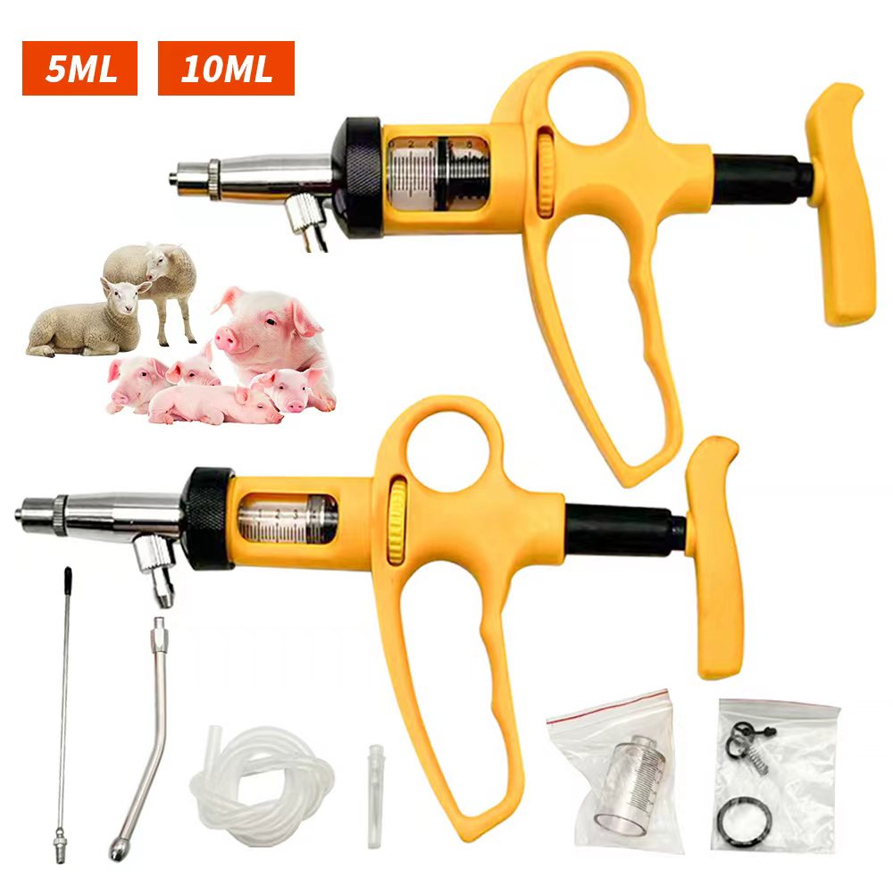 1 Pc 5/10 ml Animal Continuous - огляд і ціна Veterinary Syringe Gun