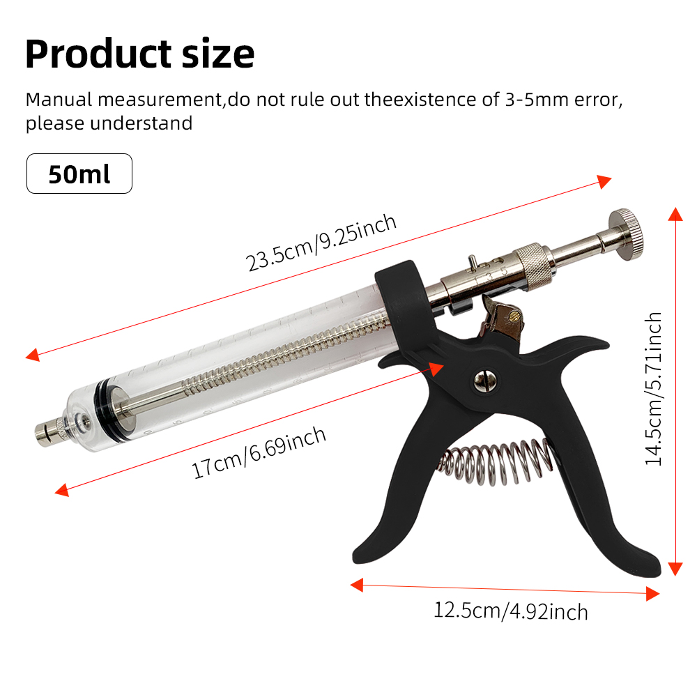 1 Pc Animal 50ml Continuous In - огляд і ціна Veterinary Syringe Gun