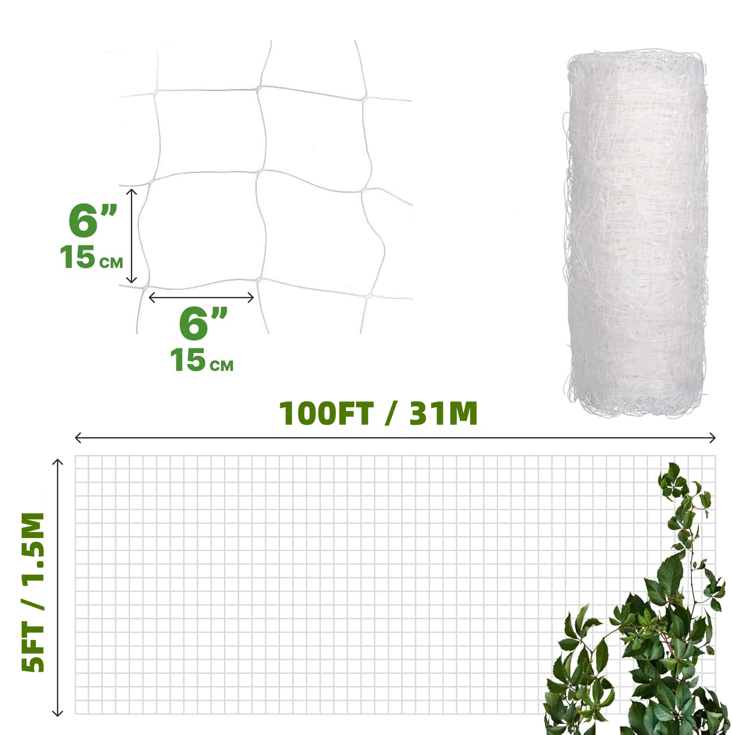 Plastic Trellis Netting 4x100f - огляд і ціна Hydroponic Nft Channel