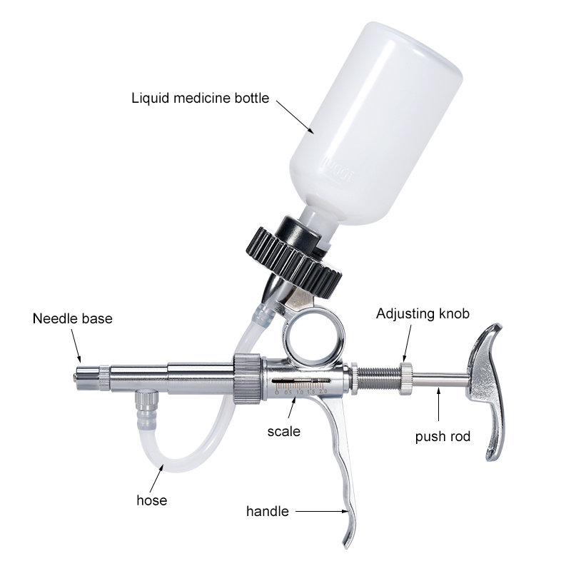 2ml/5ml Automatic Poultry Inje - огляд і ціна Veterinary Syringe Gun